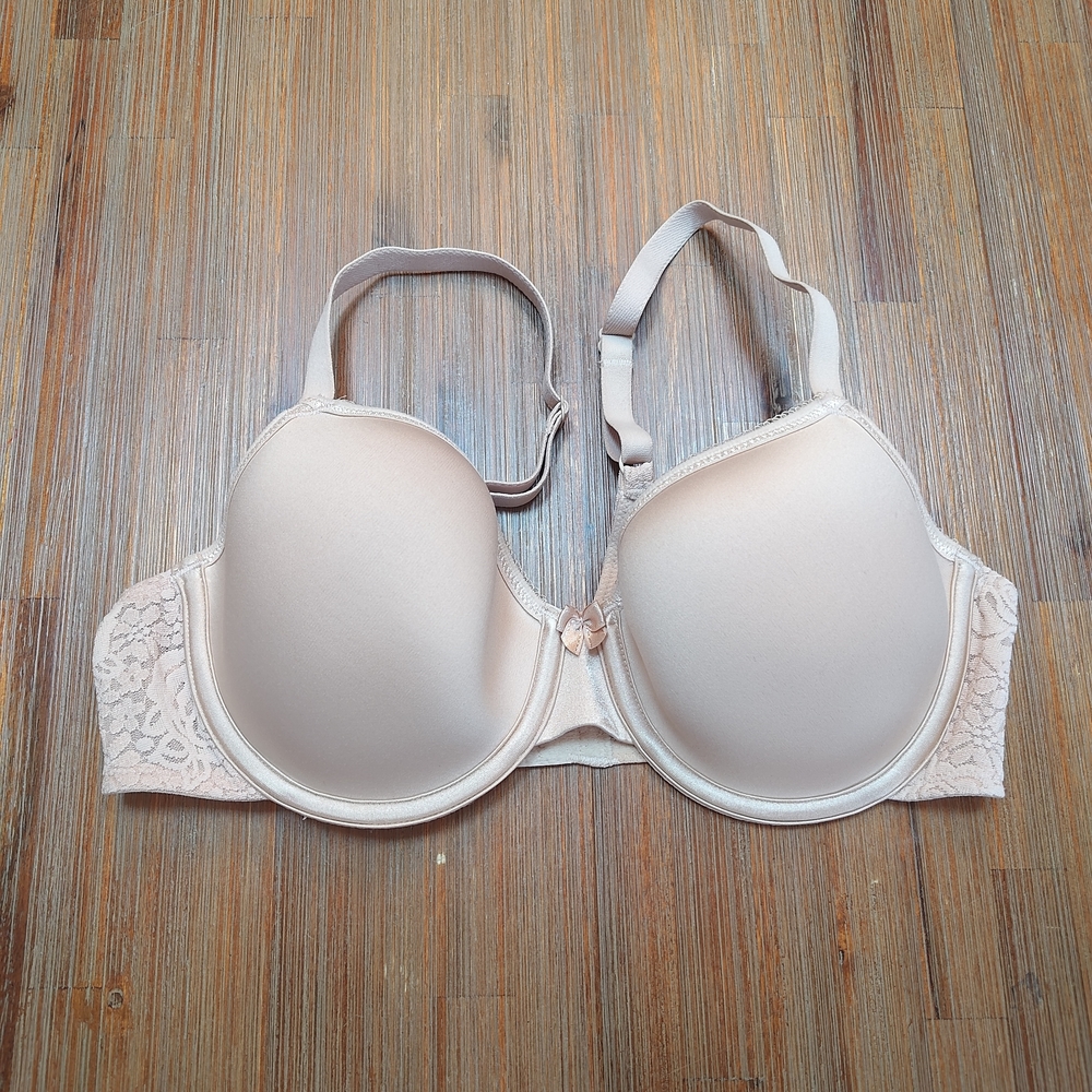 Wacoal All Dressed Up T-Shirt Bra Style 36C Underwire Bra Beige